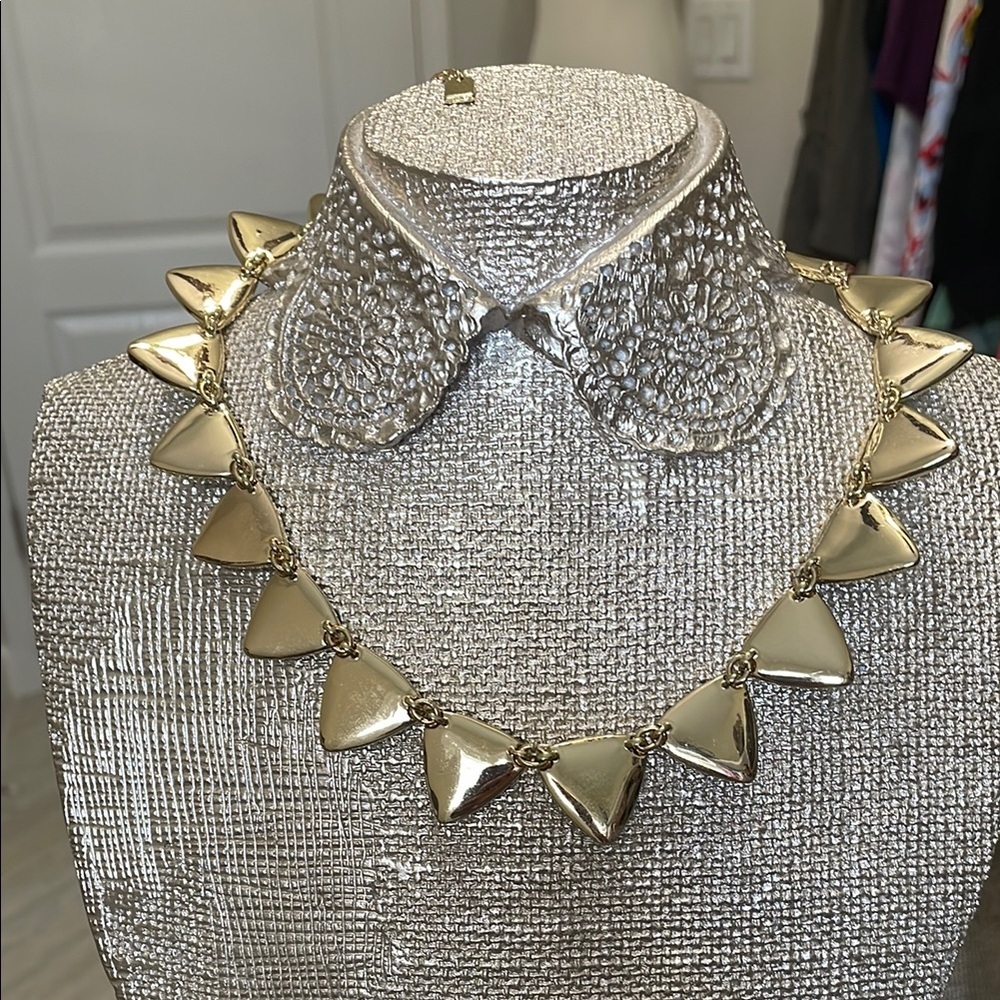 Lauren Ralph Lauren Blue and Gold Geometric Necklace - Picture 6 of 9